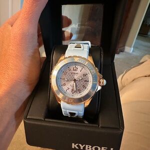 Kyboe! Rose Gold and Light Blue Watch